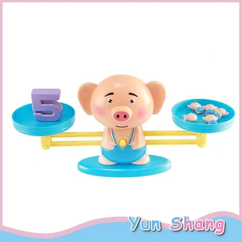 

Kids Children Math Education Toy Scale Math Match Game Board Toys Monkey Balancing Scale Number Balance Addition and Subtraction