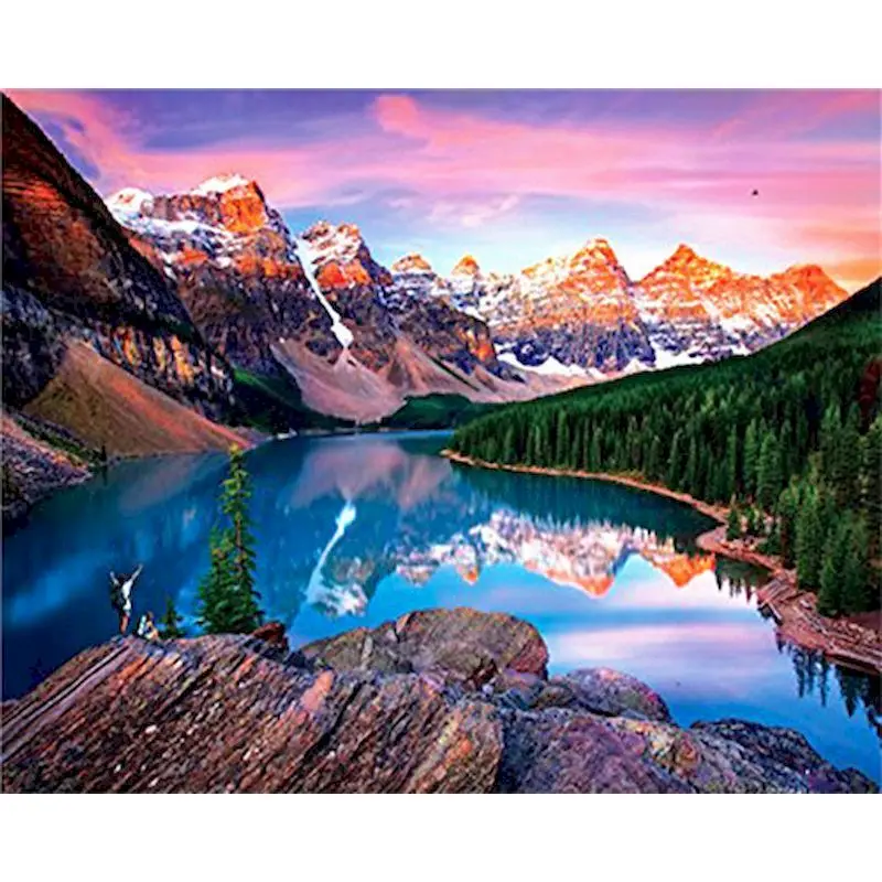 

GATYZTORY painting by numbers kit art Winter Landscape Home Decor Acrylic Paint Coloring By Numbers Tree Unique Gift