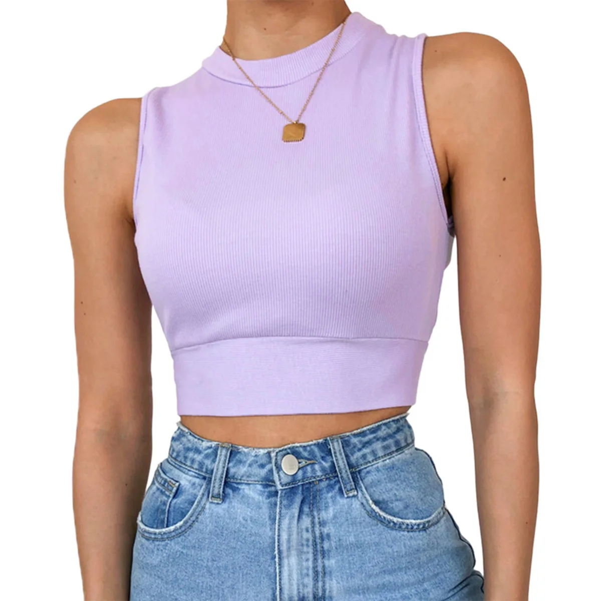 Camiseta mangas con cuello colgante para mujer, Top de punto ajustado, Top corto con la espalda al aire, estilo Simple Sexy - AliExpress Ropa de mujer