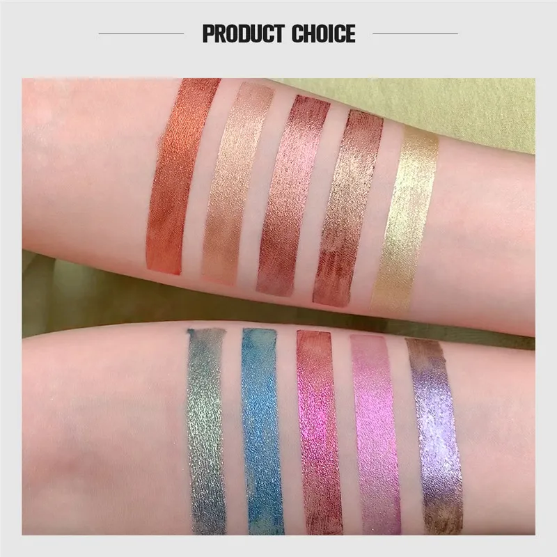 Shimmer Eye Shadow Kit водонепроницаемый пигмент коричневый синий шоколад черный цвет Жидкий блеск Тени для век