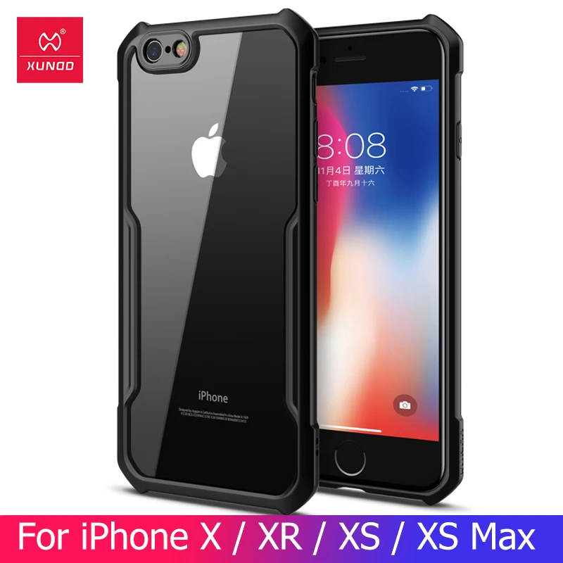 Для Apple Iphone X XS XR Max чехол Прозрачная мягкая прозрачная защита, подушка безопасности Чехол Подушка безопасности Бампер Дизайн Shookproof бизнес Xundd