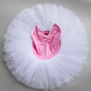 

2020 New Girls dance dress Ballet dress tutu children ruby ​​diamond pancake Swan Lake Ballet Ballerina children stage costume