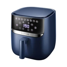 

6L Large Capacity Fryer Without Oil 1700W Touch Screen Operation Airfryer 24-hour Reservation Electric Oven Dual Cycle Toaster