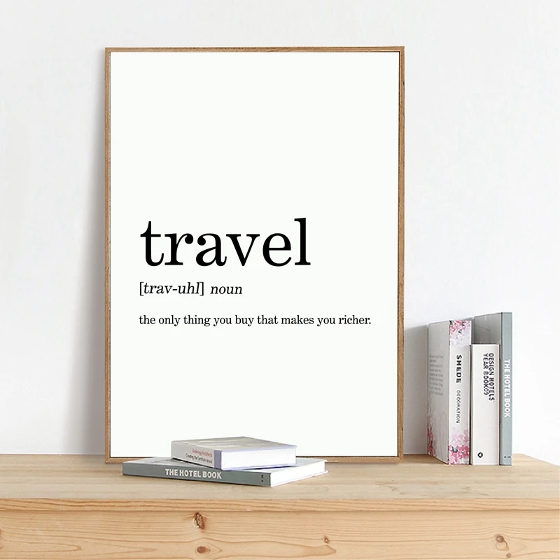 Travel Quote Canvas Art Print Home Decor
