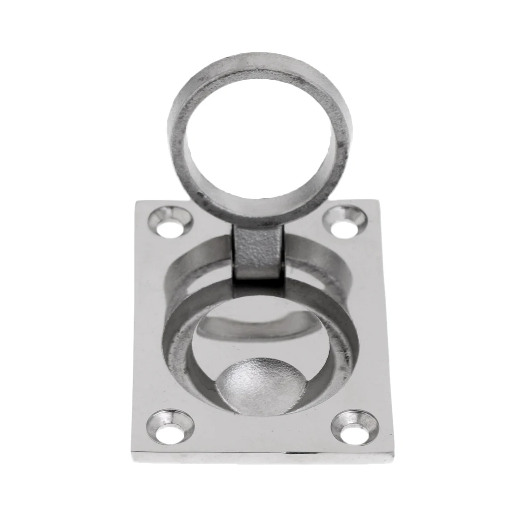 Boat Polished Stainless Flush Mount Lift Handle Ring Pull Hatch Deck Hinge