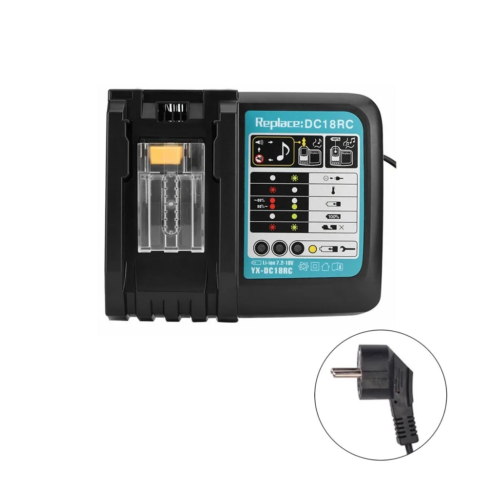 No.2 Сменное зарядное устройство для Makita 7,2-18 в DC18RA DC18RC, беспроводной электрический инструмент, зарядное устройство, инструмент для зарядки, вилка стандарта США/ЕС - Цвет: No.2