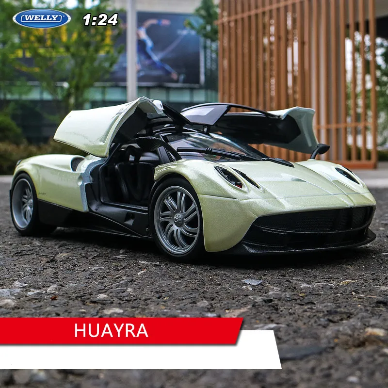 WELLY 1:24 Масштаб Металл литье под давлением классический Pagani Huayra модель автомобиля игрушка сплав автомобиль подарки Детские игрушки для детской коллекции - Цвет: Белый