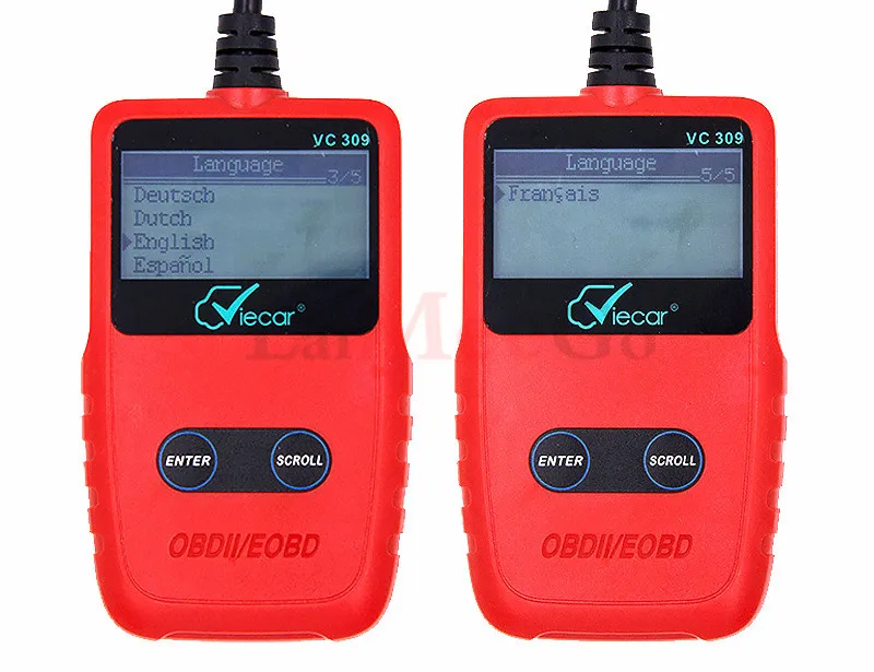 OBD2 Scan Tool Viecar VC309 OBDIIEOBD Code Reader Work With all OBDII Compliant Vehicles Support Multiple Trouble Code Requests (5)