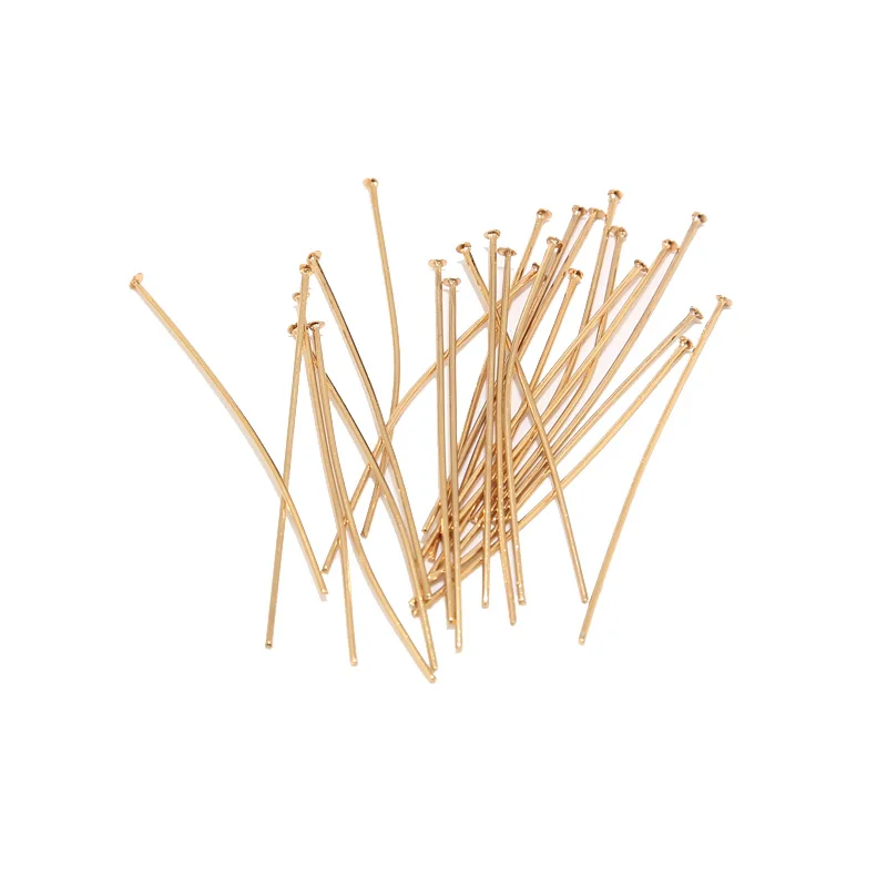 50pcs/lot  Stainless Steel Gold Flat Head Pins for Beading DIY Making  Findings