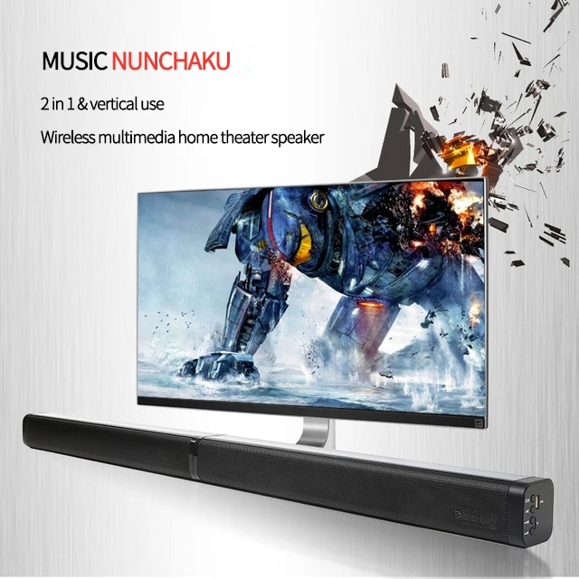 Саундбар ТВ 40 Вт сабвуфер Bluetooth динамик стильная ткань звуковая панель Hifi 3D стерео объемная поддержка RCA HDMI для домашнего кинотеатра