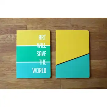 

Minimalist A5 Oval Edge Two Sketchbooks with Blank Page, Art Will Save The World, Blank Book for Drawing, 30 Sheets Journal