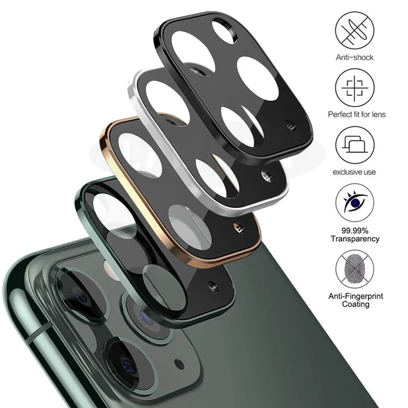 Защитный чехол для объектива камеры iPhone 11 Pro Max из титанового сплава наклейка на