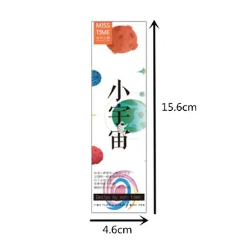 

30Pcs/Set Planet Bookmark Message Card Creative Paper Bookmarks Book Holder XXUC