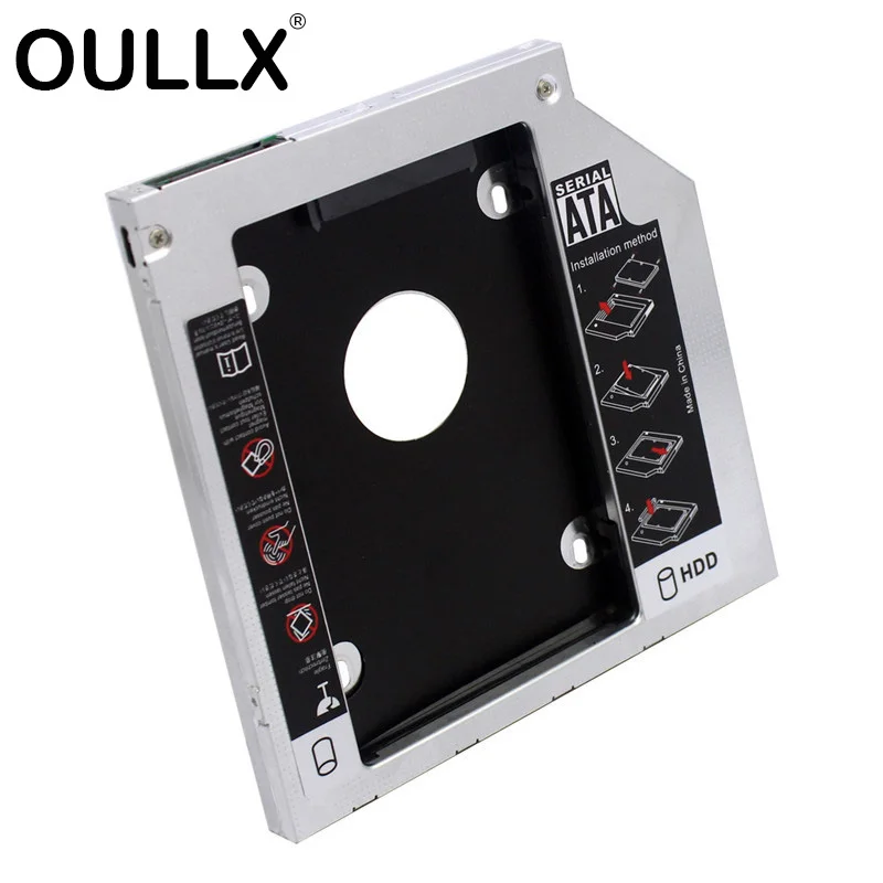 Oullx Optical Bay Hdd Caddy 12.7mm 9.5mm 9mm Sata 3.0 2.5'' Hd Hard