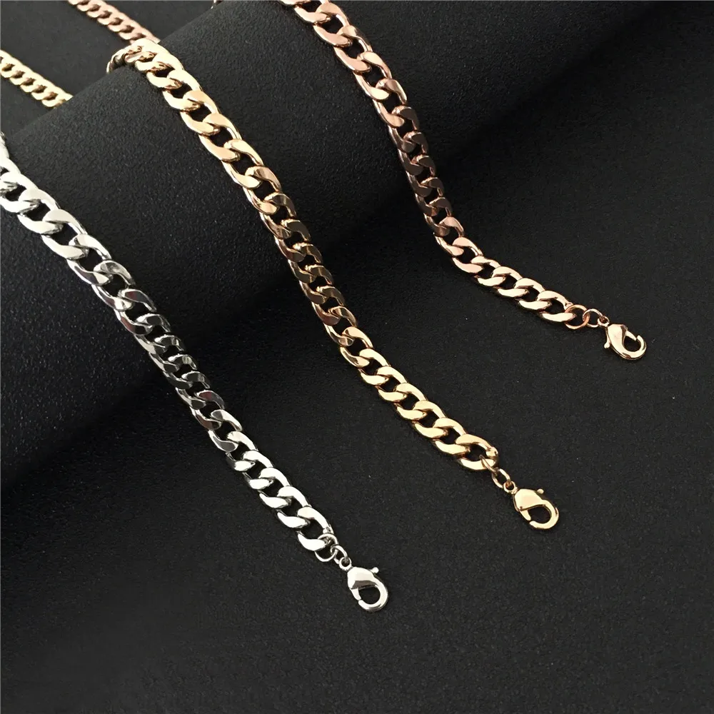 Chunky Gold Rosegold Rhodium Color Option Chain Choker Necklace For Women Girl Hipop Jewelry