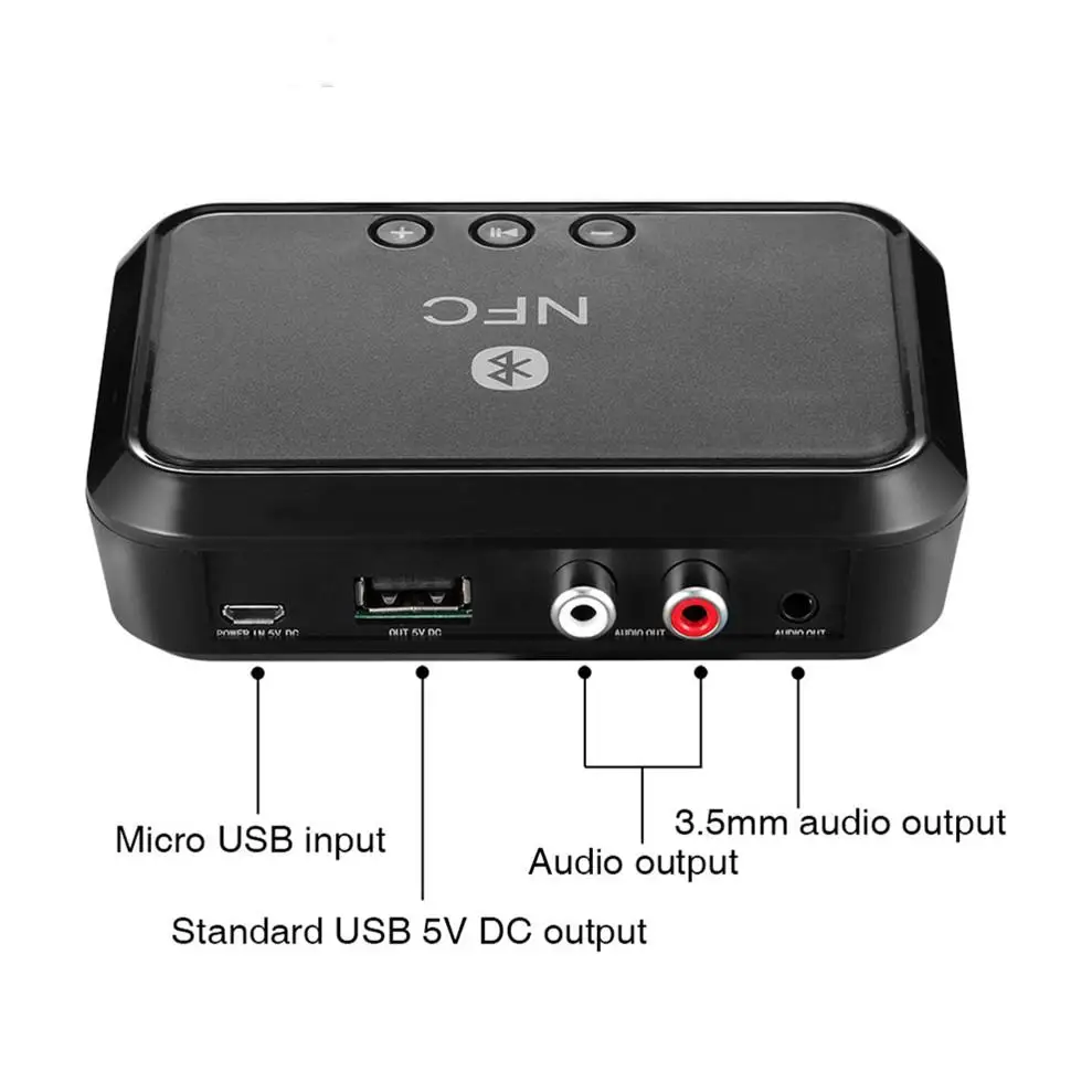 Bluetooth аудио приемник NFC/USB диск для чтения музыки стерео беспроводной адаптер 3 5 мм