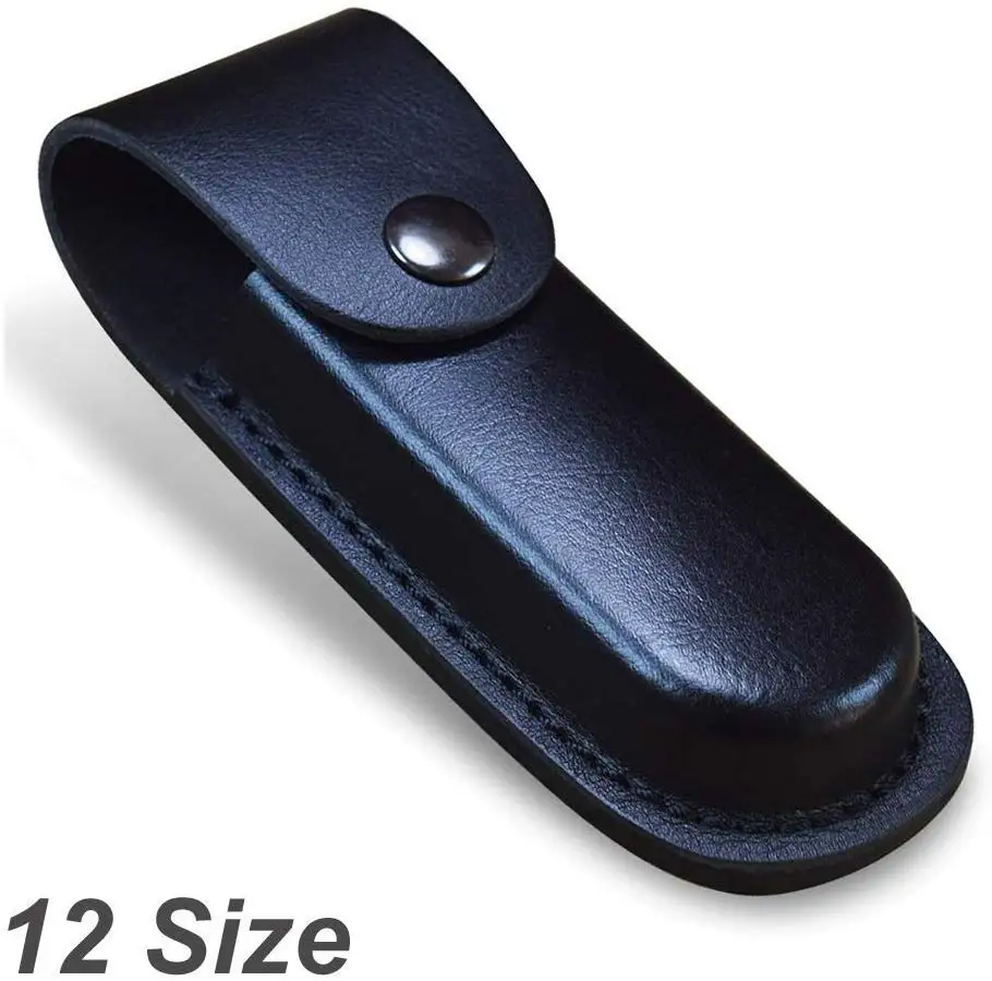 Складной нож кобура кожаный чехол для ножей сумки для инструментов плоскогубцы карманные ножны для ножа 12 размер черный/коричневый - Цвет: 4.7X1.5X0.7 inch