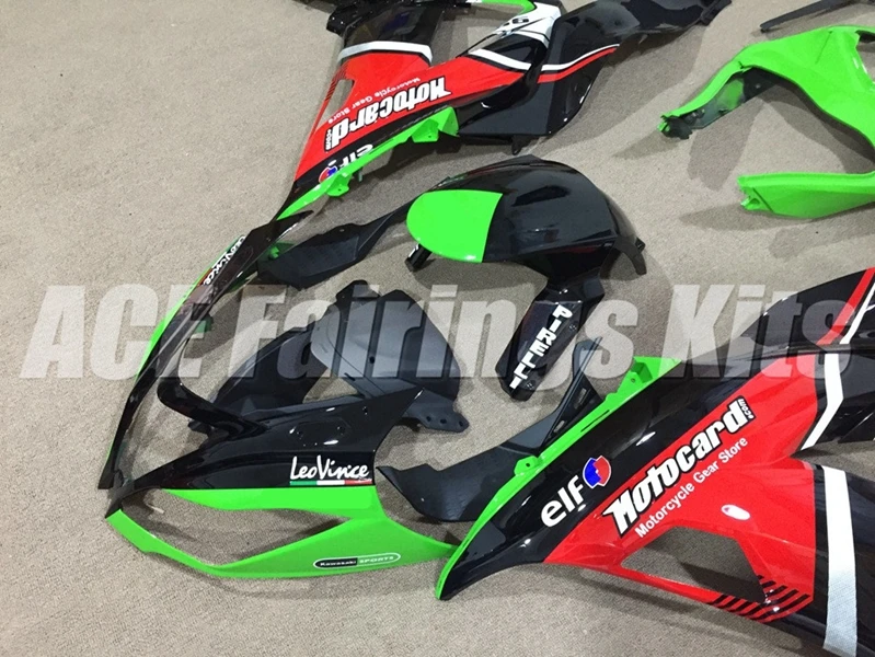 4 подарки ABS Обтекатели комплект подходит для Kawasaki ZX6R 2013 ZX-6R 600cc Ninja 636 599 Кузов Набор красный зеленый