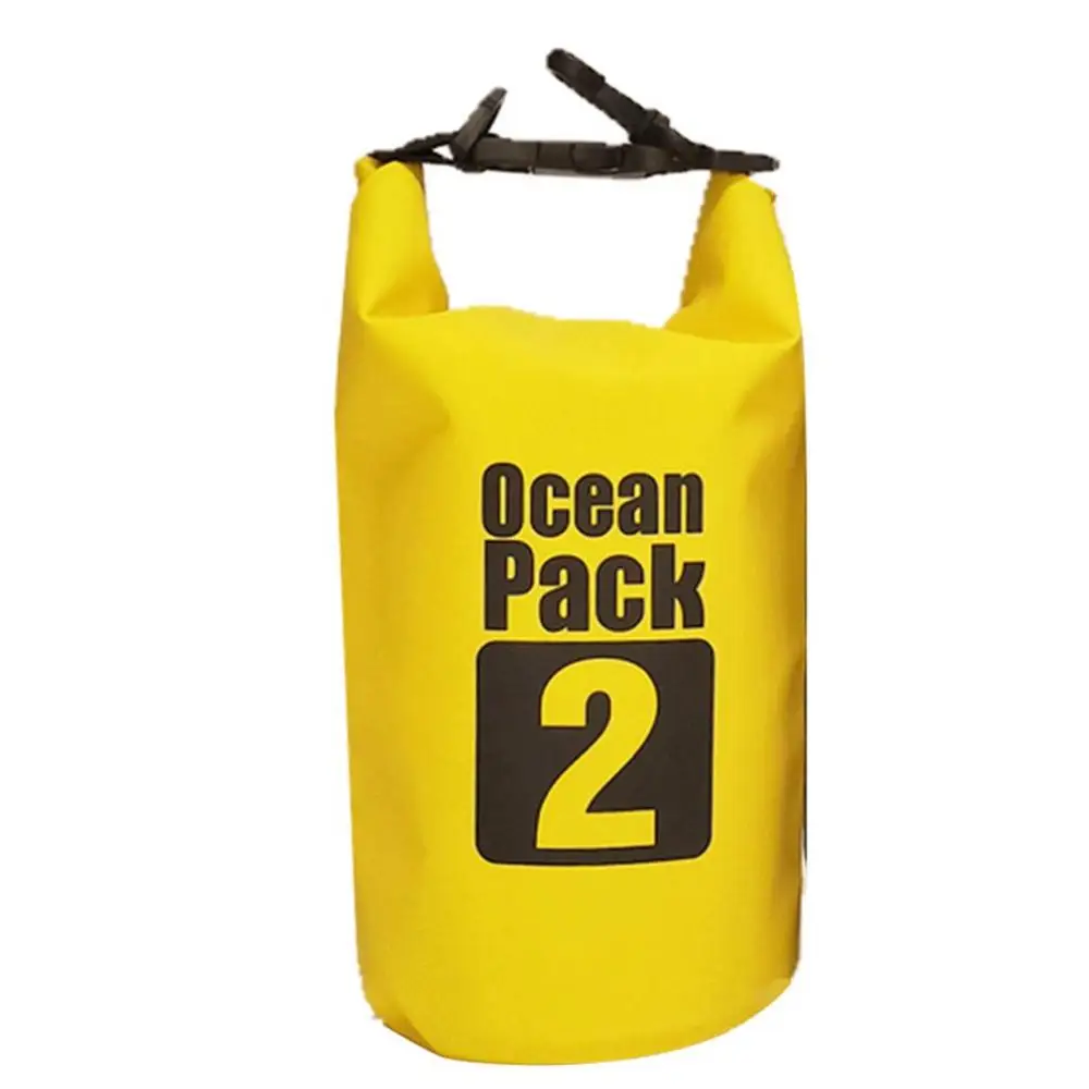 Несколько емкости Водонепроницаемый сухой мешок водонепроницаемый плавательный мешок для хранения пакет рафтинг Каякинг Кемпинг плавающий парусный спорт - Цвет: yellow 2L