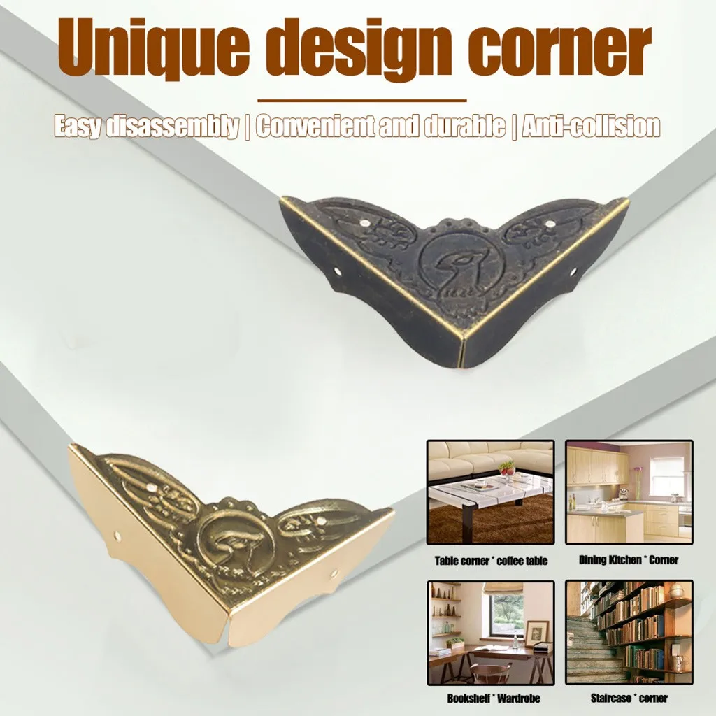 Antique Corner Protector Iron Wrap Antique Four Corners Desks jewelry