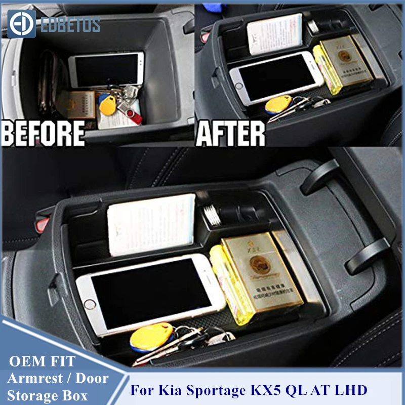 For Kia Sportage KX5 QL AT LHD 2016-2020 Accessories Car Central Armrest Storage Box Auto Container Glove Organizer Case | Автомобили и
