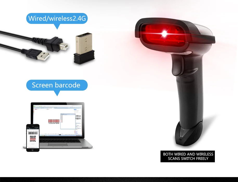 Handheld Wireless Barcode Scanner