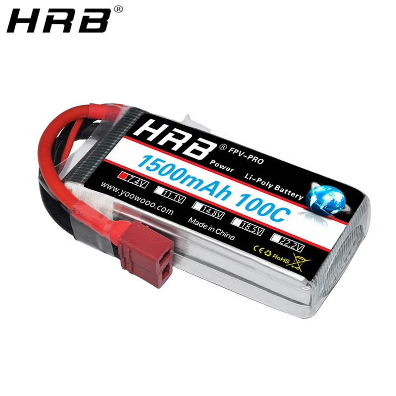 Аккумулятор HRB 2S Lipo 1500 мАч 7 4 В XT60 T Deans EC2 EC3 EC5 XT90 женские детали для