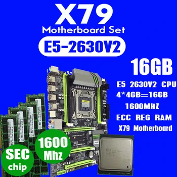 

X79 Turbo motherboard LGA2011 ATX combos E5 2630 V2 CPU 4pcs x 4GB =16GB DDR3 RAM 1600Mhz PC3 12800R PCI-E NVME M.2 SSD