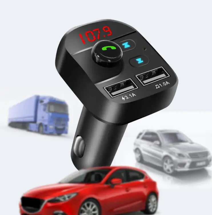 Fm-передатчик автомобильный комплект громкой связи беспроводной Bluetooth ЖК MP3-плеер USB зарядное устройство автомобильные аксессуары Handsfree авто FM модулятор