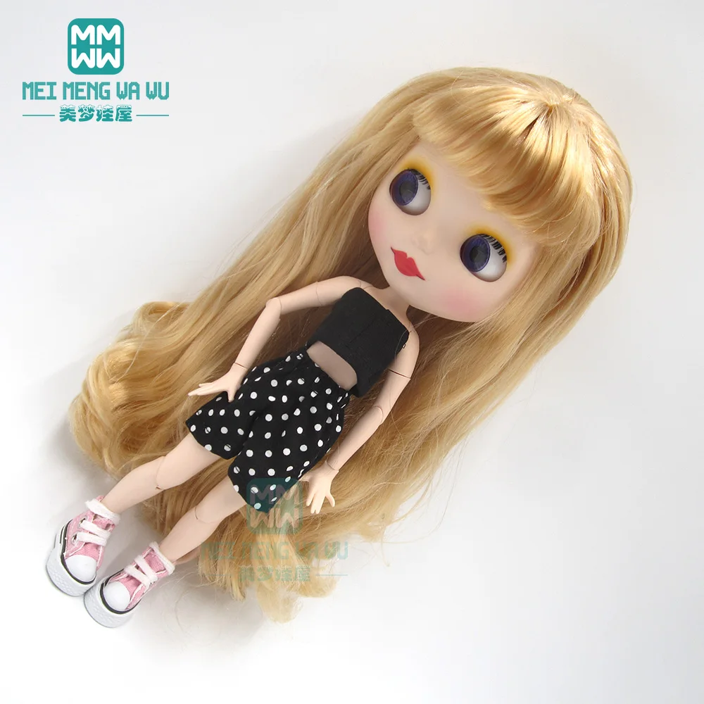 1 шт., одежда Blyth Doll, модная свободная футболка, рваные джинсы для Blyth Azone OB23 OB241/6, аксессуары для кукол