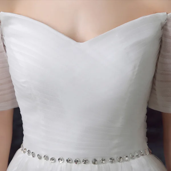Новое поступление, элегантные белые платья подружки невесты 2019, Длинные трапециевидные кружевные свадебные вечерние женские платья на