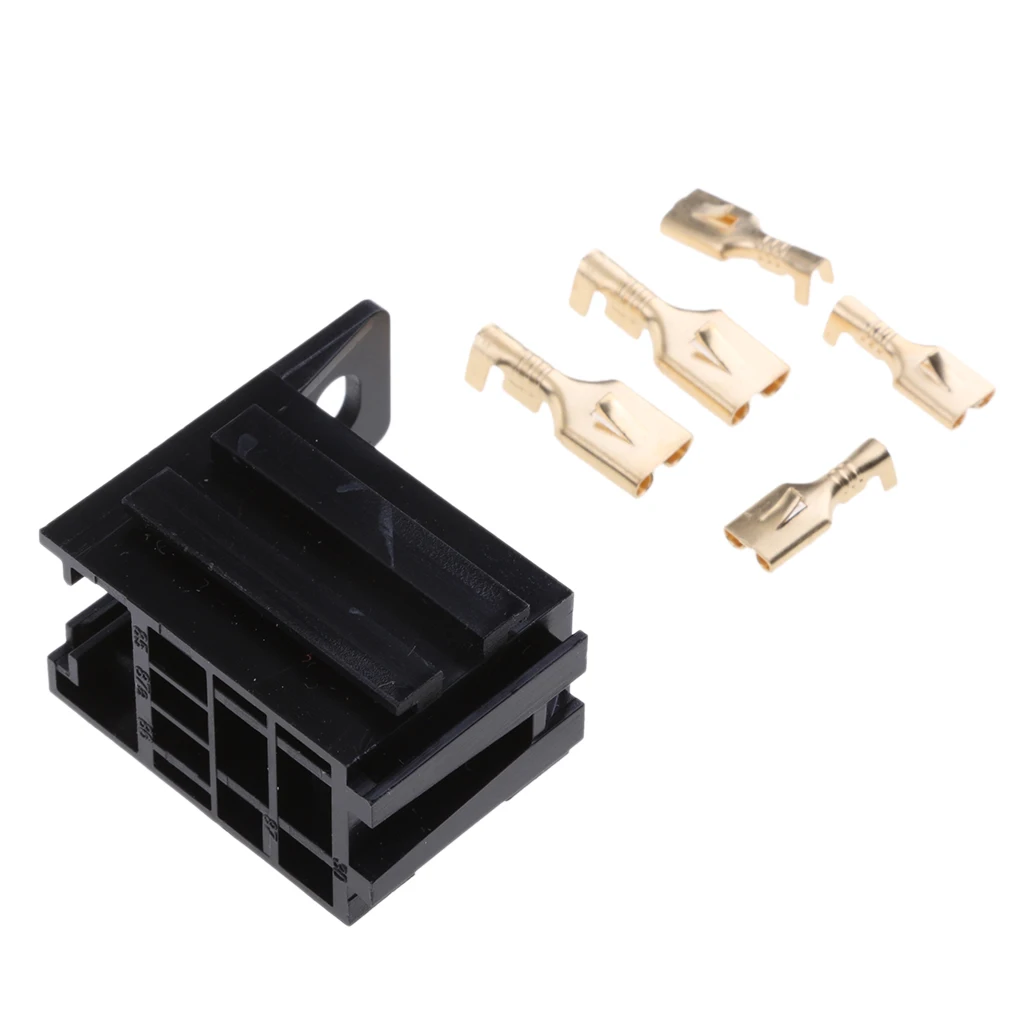 12V 5Pin 30Amp Auto Relay Socket Holder Mount Base With Terminals Brand New