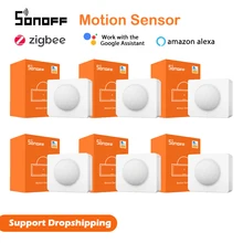 1-50 pces sonoff SNZB-03 zigbee sensor de movimento detector de controle inteligente através ewelink zbbridge trabalho necessário com alexa casa do google