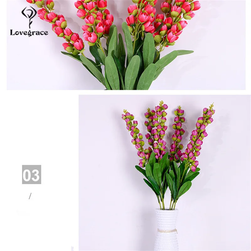 Искусственные цветы Convallaria Majalis, длинная ветка, искусственный Лилия долины, цветы для свадьбы, фестиваля, украшения для дома, Флорес