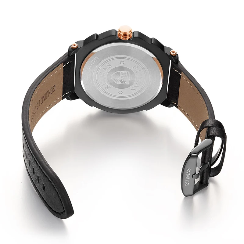 Reloj Hombre, Топ бренд, спортивные часы, военные, качество, нержавеющая сталь, мужские наручные часы, кожаный ремешок, дата, кварцевые, черные, роскошные часы для мальчика