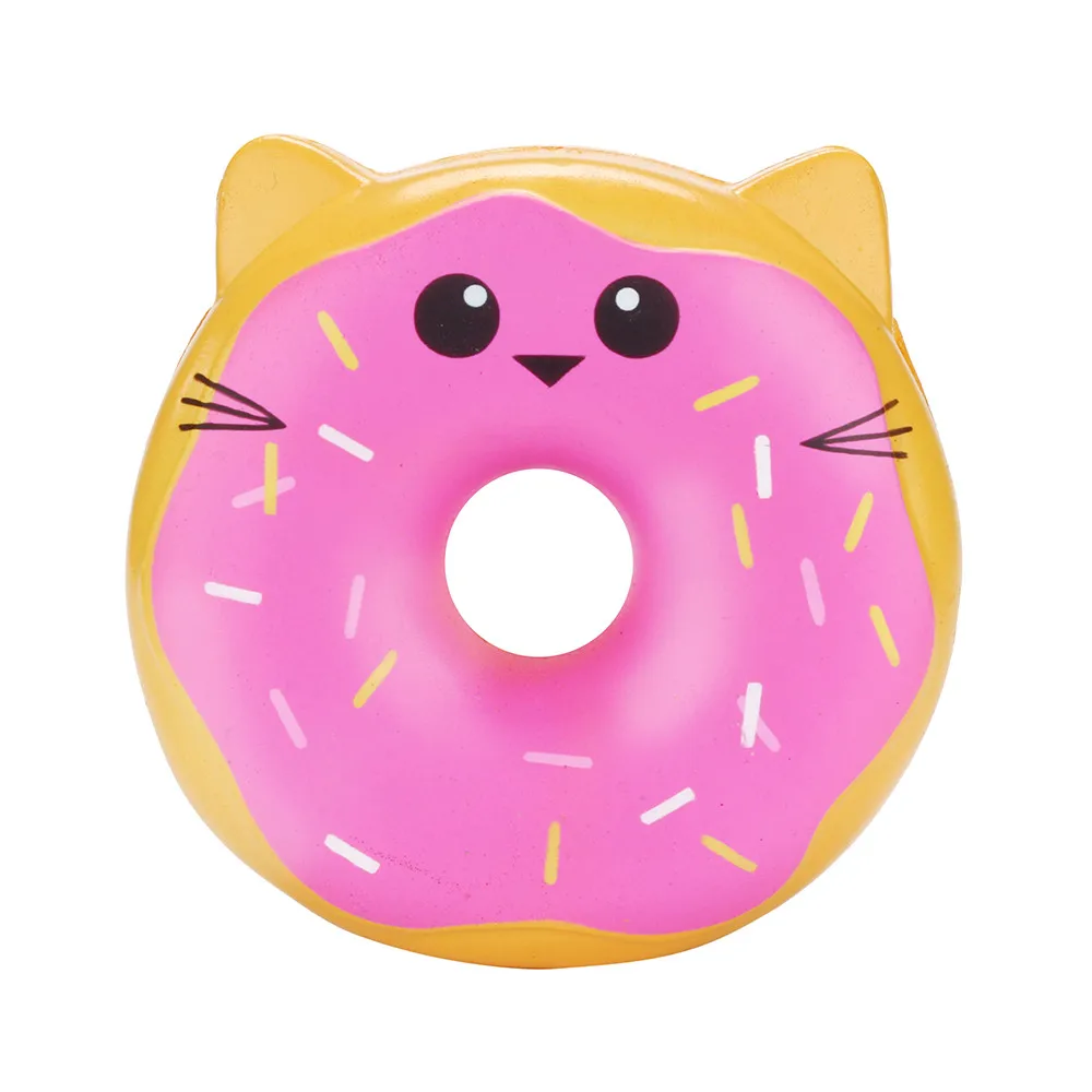10 см мягкие игрушечные пончики Kitty, медленно растущий крем, ароматические подарки для детей, игрушки для снятия стресса, экологически чистые игрушки