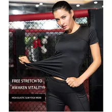 Женская сетчатая эластичная рубашка для йоги спортивная Фитнес Женская рубашка Для Бега Спортзала одежда майка для тренировки упражнений футболка спортивная одежда