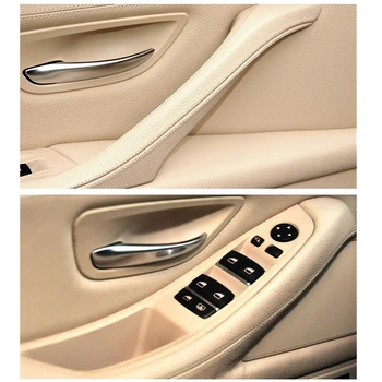 

4x Left Hand Drive LHD For BMW 5 series F10 F11 Gray Beige Black Car Interior Inner Door Handle Panel Pull Trim Cover