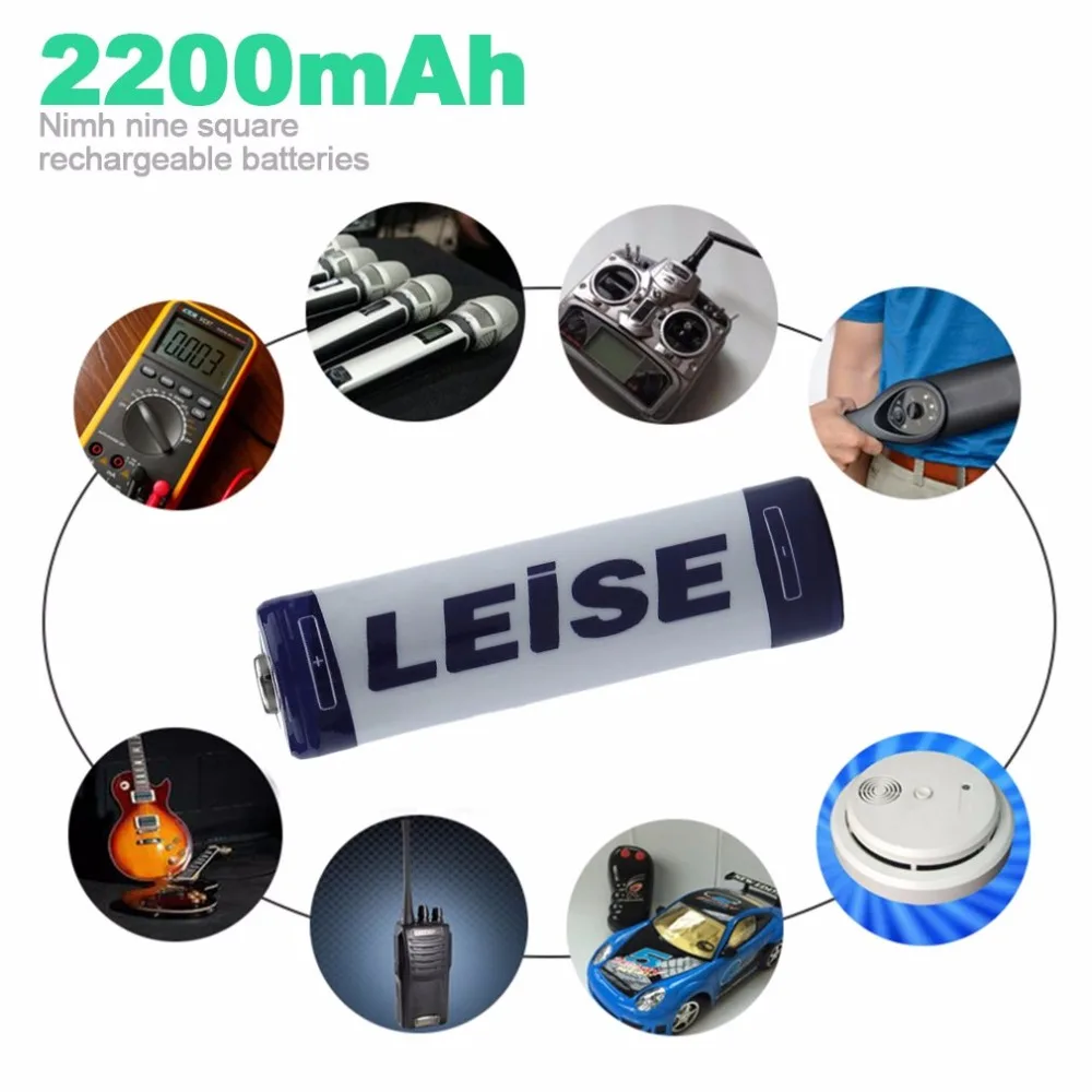 LEISE стандартная серия AA Ni MH перезаряжаемые батареи 2200mAh подходит для дистанционного управления игрушки/камеры/микрофон
