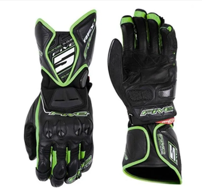 Перчатки мужские мотоциклетные кожаные длинные с пальцами из натуральной козьей