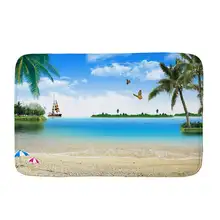 Трехмерная декоративная живопись фланелевый нескользящий Ковер Дверной коврик на кухню животные печати коврики для ванной гостиной подушки