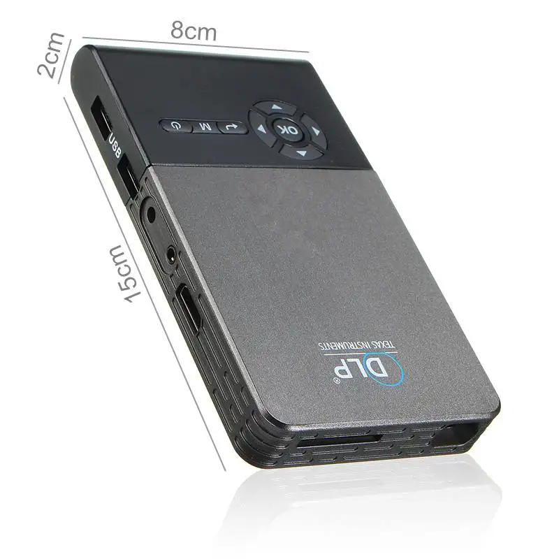 Проектор для домашнего кинотеатра Android 4,4, умный мини-проектор C2 DLP WiFi 1+ 8G BT4.0 для карманного портативного bluetooth светодиодный DLP проектора