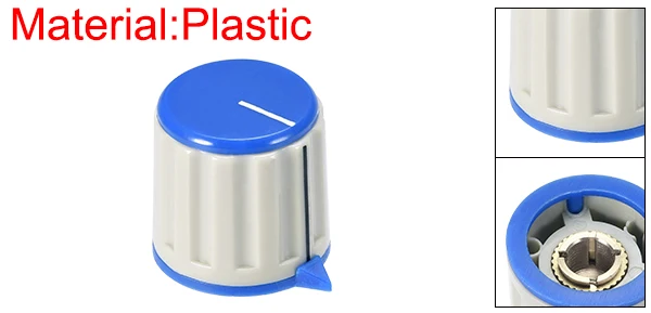 Blue-1pcs Uxcell 1/2/4/5/10 шт. Пластик Вращающаяся ручка потенциометра 4/6 мм Вставка вал серый - Цвет: Blue-1pcs