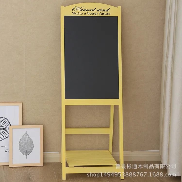 

Retro Wood Graffiti Holder Sketchpad Living Room Placed Decorations Vertical Type Blackboard Pergola Children Drawing Board
