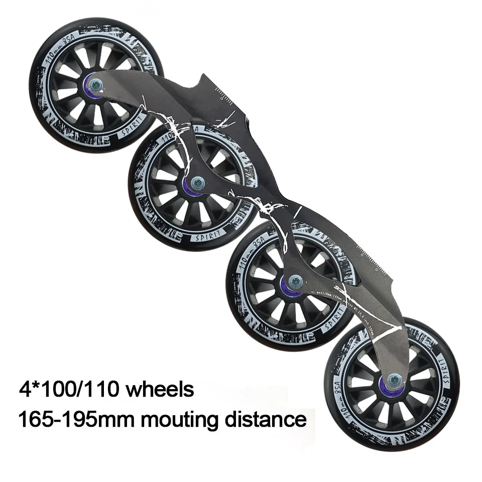 Jeerkool Inline Slalom Roller Skates Frame With 4*100/110 Mm Wheels Aluminum Alloy Skating Base