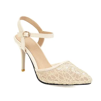 

Big Size Pointy cut out sandals high heels sandals women shoes woman summer ladies