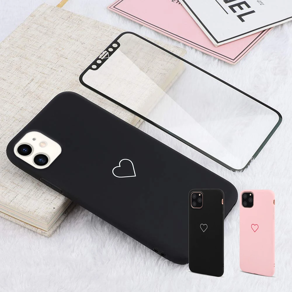 LLZ.COQUE Love Heart полный чехол для телефона IPhone 11 Pro X Xr Xs Max 7 Plus 8 6 S Мягкий силиконовый с