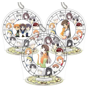 

New Arrived 9cm FRUITS BASKET Action Figure Anime Toy Transparent Acrylic Toys Key Chain Cute Decorative Ornaments
