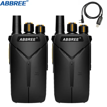 

2PCS ABBREE AR-F1 10KM Long Range Powerful Walkie Talkie Portable CB 5W UHF 400-470MHz Ham Amateur Two Way Radio