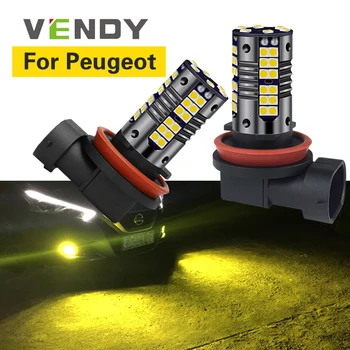 

2pcs Car LED Light Lamp H8 H11 H16 9006 HB4 PSX24W H10 For Peugeot 206 307 308 407 partner 508 307 sw 406 301 5008 2008 508 207